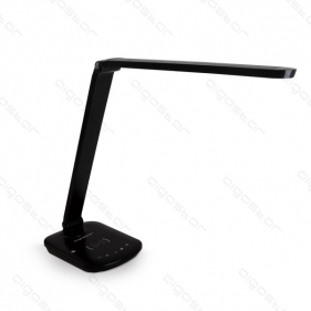 Obrázok pre LED stolná lampa stmievateľná LIGHT08 8W/430lm s USB a bezdrôtovým nabíjaním , Čierna 