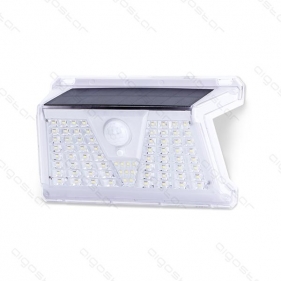 Obrázok pre Nástenné Solárne LED osvetlenie biele 2,4W/260lm , IP65 , so senzorom , Studená biela