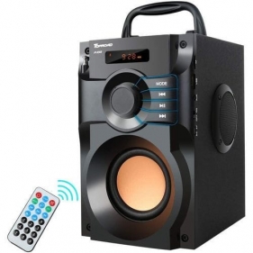Obrázok pre Bluetooth Prenosný drevený Reproduktor A11 - mobile multimedia wireless speaker s diaľkovým ovládaním a anténou