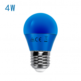 Obrázok pre LED žiarovka E27 4W , glóbus G45 , Modrá