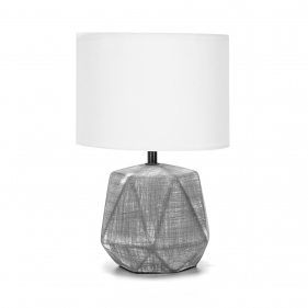 Obrázok pre Stolná lampa keramická Bielo-Sivá , E14 