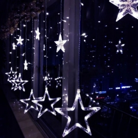 Obrázok pre FESTI S LED vianočná svetelná girlanda, hviezdy, Studená biela