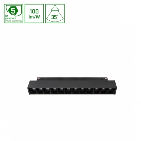 Obrázok pre LED lineárne svietidlo GRID S pre koľajnicový SYSTEM SHIFT čierne, 12W/1200lm, Teplá biela