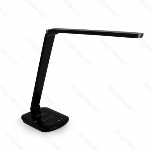 Obrázok pre LED stolná lampa stmievateľná LIGHT08 8W/430lm s USB a bezdrôtovým nabíjaním , Čierna 