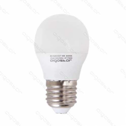 Obrázok pre LED žiarovka E27 4W/340lm , glóbus G45 , Studená biela