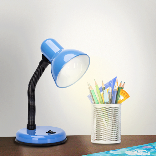 Obrázok pre LED stolná lampa flexibilná 1xE27 modrá