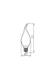 Obrázok pre Kanlux LED žiarovka E14 2,5W/135lm , plameň C35T XLED AMBER , Teplá biela