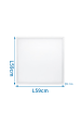 Obrázok pre LED panel štvorcový biely 40W/5200lm , 595x595mm , CCT - Back Lit