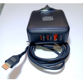 Obrázok pre Adaptér Nabíjačka 72,5W USB QC 4+, PSS 25W, PD25W + Kábel iPhone 1M