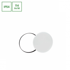Obrázok pre Vodeodolný Led Ceiling kruhový biely/čierny NYMPHEA 18W/2050lm 250mm , IP54 , Studená biela