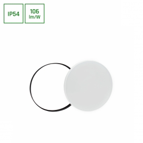 Obrázok pre Vodeodolný Led Ceiling kruhový biely/čierny NYMPHEA 32W/3400lm 380mm , IP54 , Neutrálna biela