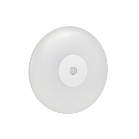 Obrázok pre Vodeodolný Led Ceiling kruhový biely SPHERE 15W/960lm 260mm , IK10 , IP44 , s PIR senzorom , Neutrálna biela