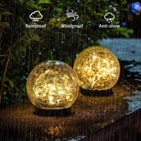 Obrázok pre Záhradná LED solárna guľa DECOR fi:10cm