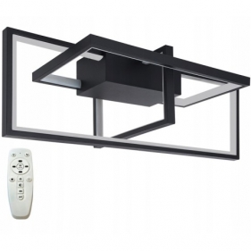 Obrázok pre LED MONZA 2 Prisadený luster 45W/230V/Čierna + diaľkové ovládanie