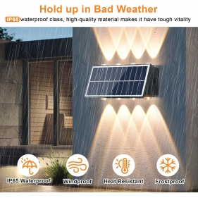 Obrázok pre Solárne LED Nástenné vonkajšie svietidlo , 8LED , IP65