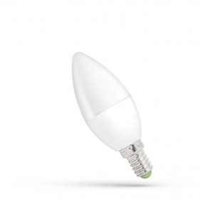 Obrázok pre LED žiarovka E14 6W/520lm , svieca C37 , Teplá biela