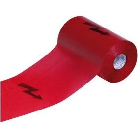 Obrázok pre LDPE Výstražná fólia červená pre elektrické vedenia 300mm