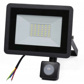 Obrázok pre LED reflektor 50W/5500lm , so senzorom , Studená biela