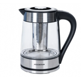 Obrázok pre Rýchlovarná kanvica s filtrom 1,7L , nerez,čierna - 2200W