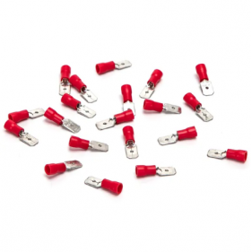 Obrázok pre Poloizolovaný konektor samec, červený (1.5-2.5mm²), 20ks