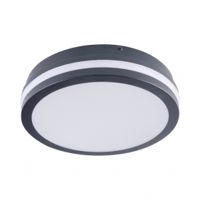 Obrázok pre Kanlux Vodeodolný LED Ceiling kruhový čierny BENO 12W/18W 1740lm , 220mm , IP65 , s mikrovlnným senzorom, CCT