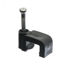 Obrázok pre Úchyt na kábel 2x1,5 plochý čierny 100ks