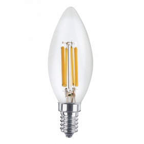 Obrázok pre LED žiarovka E14 6W/806lm ICD , svieca C37 LED vlákno , Neutrálna biela