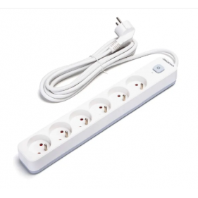 Obrázok pre Predlžovací kábel - predlžovačka , 6-zásuvková , 3m , s vypínačom 