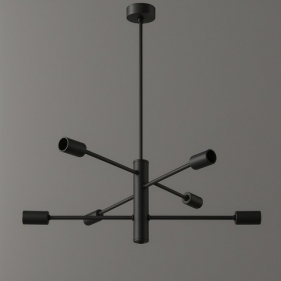 Obrázok pre Závesný luster 6xE27/230V/Čierna