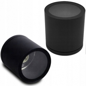 Obrázok pre Stropné bodové prisadené svietidlo VALSEA 1xGU10 valcové IP44 (čierna pieskovaná)