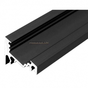 Obrázok pre Led profil rohový hliníkový Corner10 čierny bez krytky - 2m