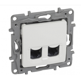 Obrázok pre LEGRAND Niloe Dvojitá Dátová zásuvka 2xRJ45 kat. 6 FTP biela