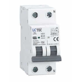 Obrázok pre LC-Tec Prúdový chránič s ističom B 10A 1P+N 30mA, typ A, 6kA, KEO