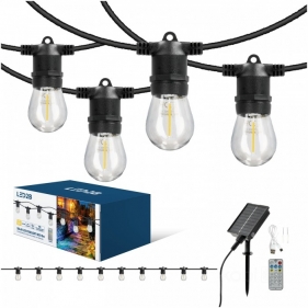 Obrázok pre Solárna Svetelná dekoračná reťaz , girlanda IP54 STARLIGHT NEO , 10xE27 0,042W, 10M , Teplá biela