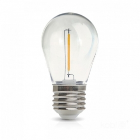 Obrázok pre LED žiarovka E27 1W/50lm , ST45 LED vlákno, Teplá biela