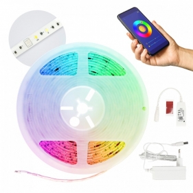 Obrázok pre SMART KOMPLET RGB+CCT LED pás vodeodolný IP65 24W/1920lm, 5m + zásuvkový napájací zdroj 12V