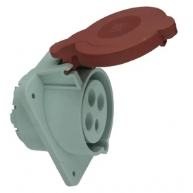 Vstavaná zásuvka 32A/4 (IEN 3243) IP44 400V Obrázok pre Vstavaná zásuvka 32A/4 (IEN 3243) IP44 400V