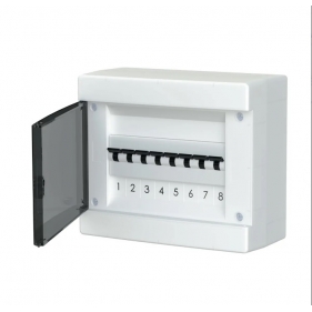 Obrázok pre Plastový rozvádzač na omietku s DIN lištou 1x8 modulov , IP40