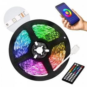 Obrázok pre SMART KOMPLET RGB LED pás prachuvzdorný IP20 , RGBled5050 - 10m + zásuvkový napájací zdroj 12V , 1.5A + diaľkové ovládanie