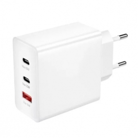 Obrázok pre EU vysokorýchlostná nabíjačka 65W, 1xUSB Port / 2xPD Port
