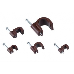 Úchyt na kábel hnedý fi:8mm 25ks Obrázok pre Úchyt na kábel hnedý fi:8mm 25ks
