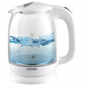 Obrázok pre Rýchlovarná sklenená kanvica - 1,7L , sklo,biela - 2200W