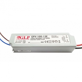 Obrázok pre GLP Vodeodolný napájací zdroj pre Led pásy - 12V/100W , IP67