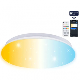Obrázok pre SMART Vodeodolný LED Ceiling kruhový biely 18W/2000lm , 350mm, IP44 , CCT, Bluetooth Mesh, s diaľkovým ovládaním