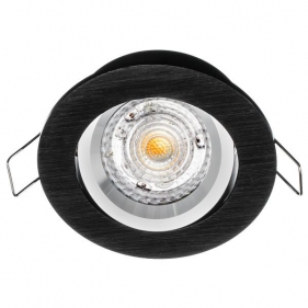 Obrázok pre Stropné bodové podhľadové svietidlo ATENA nastaviteľné (brúsené striebro čierno - strieborné)