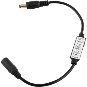 Obrázok pre Manuálny zásuvkový stmievač pre LED pásy 4A , 48W , čierny