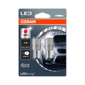 Obrázok pre  LED Autožiarovka OSRAM DUO 7456R-02B - Ba15s 3x6LED , 3W , červená