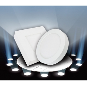 Obrázok pre Led Panel kruhový biely prisadený 9W/480lm 122mm Neutrálna biela