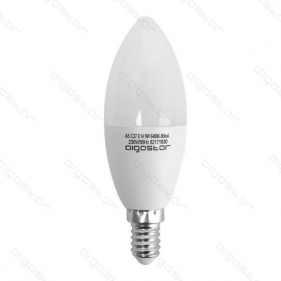 Obrázok pre LED žiarovka E14 9W/675lm , svieca C37 , Teplá biela