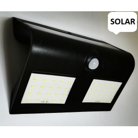 Obrázok pre Nástenné Solárne LED osvetlenie IP65 , 40LED , so senzorom , Studená biela a s podsvietením